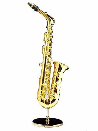 6.5&quot; Gold Saxophone W/Case Miniature Instrument By Broadway