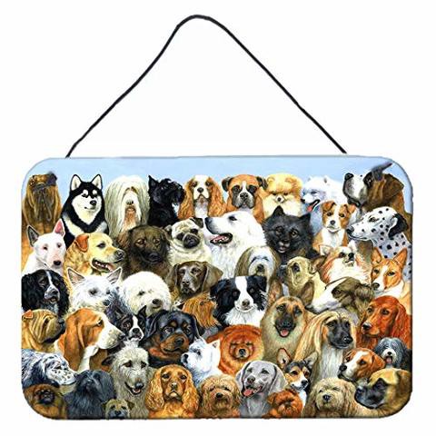 Caroline&#39;s Treasures Bdba0441Ds812 Fifty One Dogs Wall Or Door Hanging Prints, 8X12, Multicolor