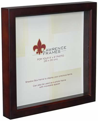 Lawrence Frames 795188 Espresso Wood Treasure Box Shadow Box Picture Frame, 8 By 8-Inch