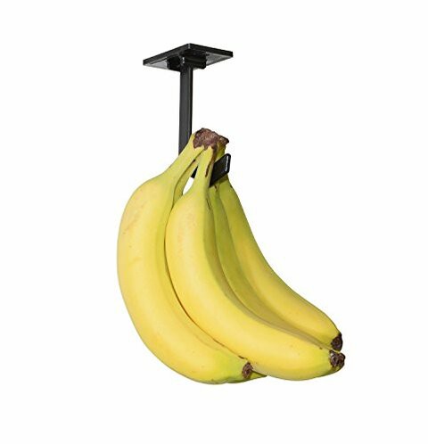 The Minimalist Home Banana Hanger - Under Cabinet Hook For Bananas Or Other Lightweight Kitchen Items. Hook Folds-Up When Not In Use. Self-Adhesive