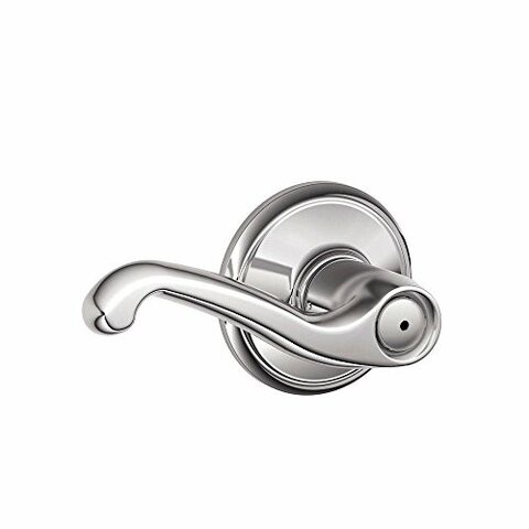 Schlage F40Fla625 Flair Privacy Lever, Bright Chrome