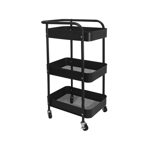 ALISSA-Multifunctional 3-Tier Metal, Utility Cart Storage Ra