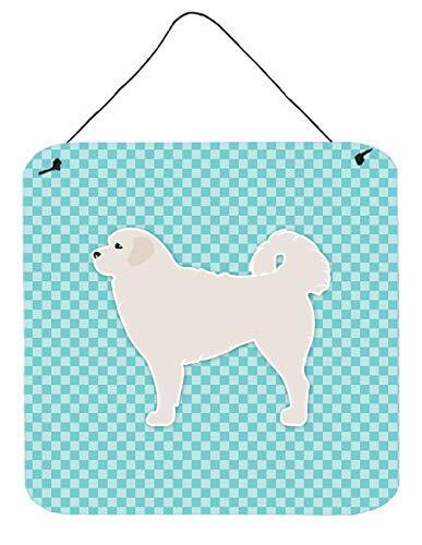 Caroline&#39;s Treasures Bb3727Ds66 Polish Tatra Sheepdog Checkerboard Blue Wall Or Door Hanging Prints, 6X6, Multicolor