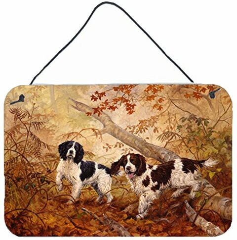 Caroline&#39;s Treasures Heh0139Ds812 Springer Spaniels By Elizabeth Halstead Wall Or Door Hanging Prints, 8X12, Multicolor