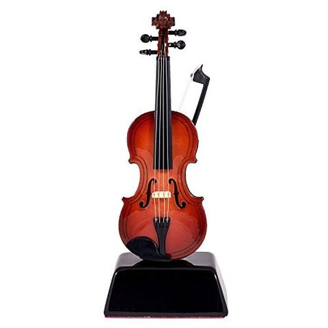 Broadway Gift Violin Music Instrument Miniature Replica On Stand - Size 6 In.