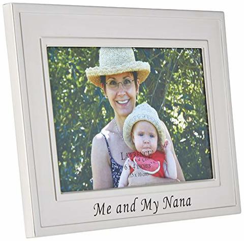 Lawrence Frames Sentiments Collection, Brushed Metal 4 By 6 Me And My Nana Picture Frame