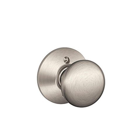 Schlage Lock Company Plymouth Knob Non-Turning Lock, Satin Nickel (F170 Ply 619)