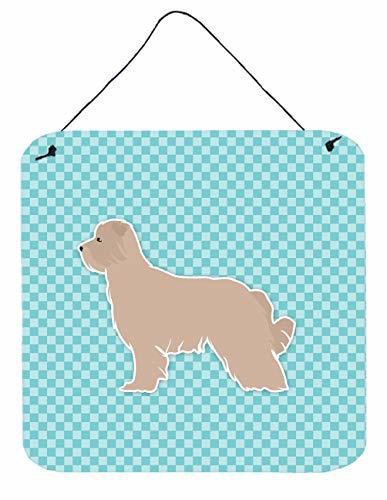 Caroline&#39;s Treasures Bb3718Ds66 Pyrenean Shepherd Checkerboard Blue Wall Or Door Hanging Prints, 6X6, Multicolor