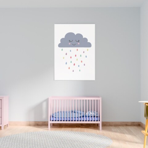 Sweet Pea Sleepy Rain Cloud Wall Art Print