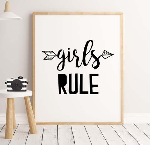 Sweet Pea Girls Rule Wall Art Print