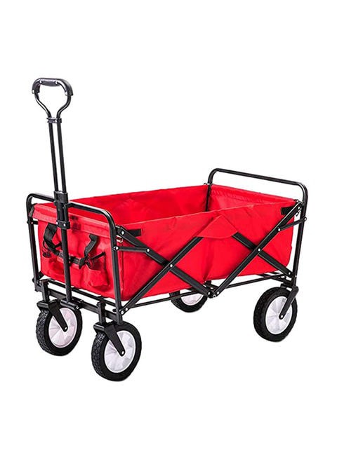 Generic - Multi-Functional Folding Shopping Cart Trolley Red/Black 90 x 60 x 50centimeter