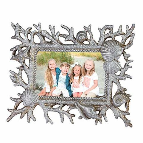 Beachcombers 4X6 Silver Coral Frame Grey