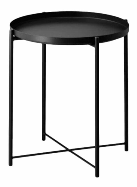 East Lady Steel Tray Table Black 53 x 45cm