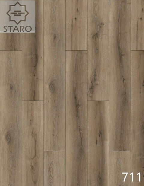 Staro SPC Multi-Layer Flooring, Waterproof, Wear-Resistant And Silent, Stain Resistance, Anti Cigarette, Model 711, Sell Per Carton, 2.7815 Sqm/Ctn