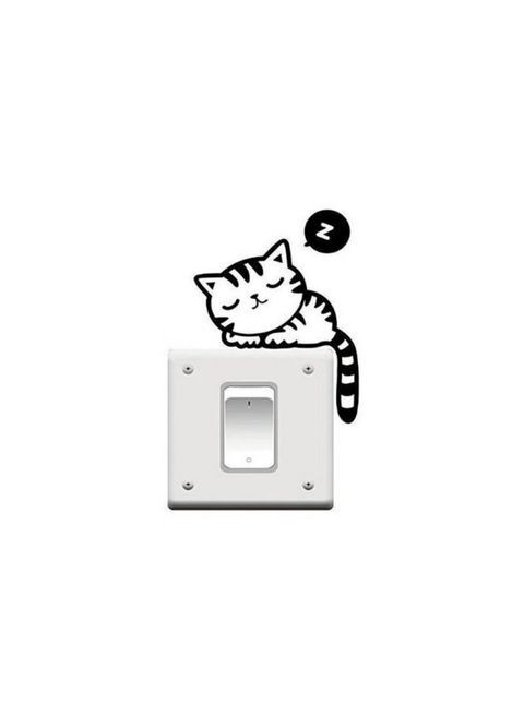 Generic - 2Pcs DIY Funny Cute Cat Switch Stickers Wall Stickers Home Decoration Bedroom Parlor Decoration-Xx