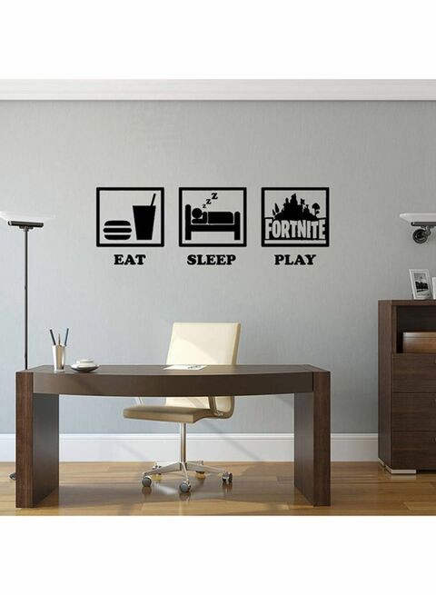 Generic Eat Sleep Play Fortnite Wall Sticker Multicolour 90 X 30cm