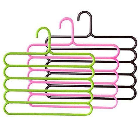 Kuber Industries 3 Piece Plastic Multi-Purpose Hangers for Wardrobe (CTKTC01655)