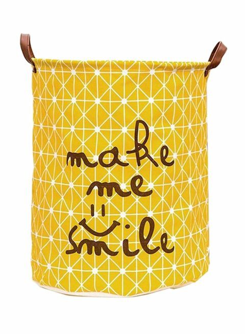 QiaoKai Laundry Hamper Yellow/Brown/White