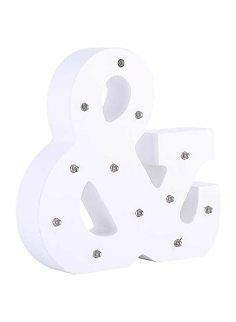 East Lady Letter &amp; Shaped Decorative LED Light White 16 x 16cm