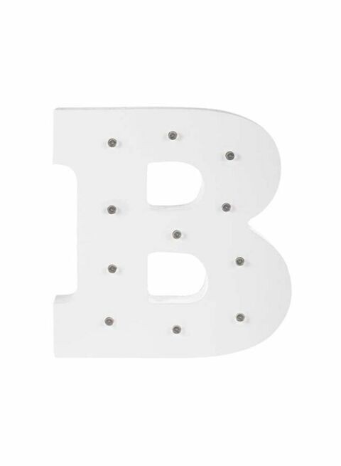 East Lady Decorative LED Light Alphabet B White/Clear 16 x 16cm