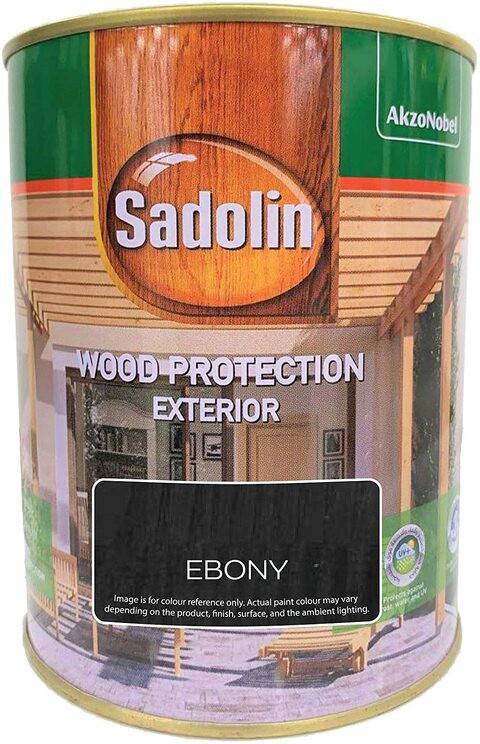 Sadolin Classic Water Repellent &amp; Wood Protection Wood Stain - Ebony 1 Litre