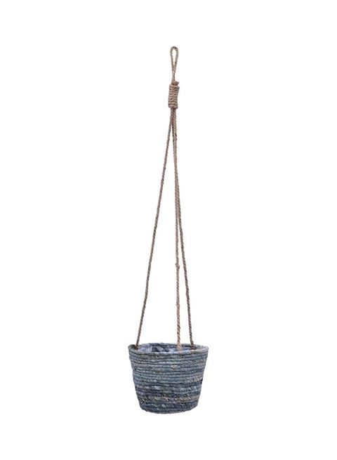 Yatai 2-Piece Handmade Hanging Basket Grey/Brown 85X18X15cm