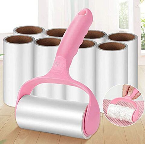 StyloPlus Lint Rollers, Pet Hair Remover, Super Sticky Pet Epilator Kit, Dog &amp; Cat Hair Remove, Pet Hairs Remover form Sofas, Apparels, Bedding, Carpets And Others (with 9 Refills)