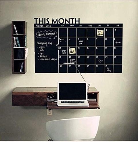 Other This Month Blackboard Wall Stickers For Office Monthly Calendar Wall Posters Mural