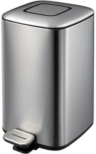 EKO Stainless Steel Trash Bin Silver 9L