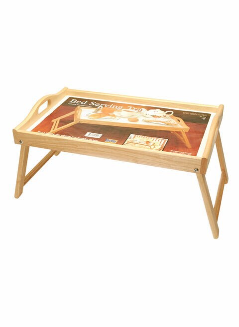 Wooden Bed Tray Beige 56.5x35.5x8centimeter