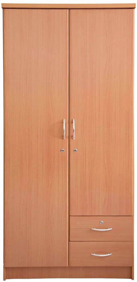 Generic Galaxy Wooden 2 Door Lock Cabinet, Brown - W90Cm X H190Cm X D55Cm