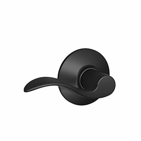 Schlage F10 Acc 622 Accent Lever Hall And Closet Lock In Matte Black