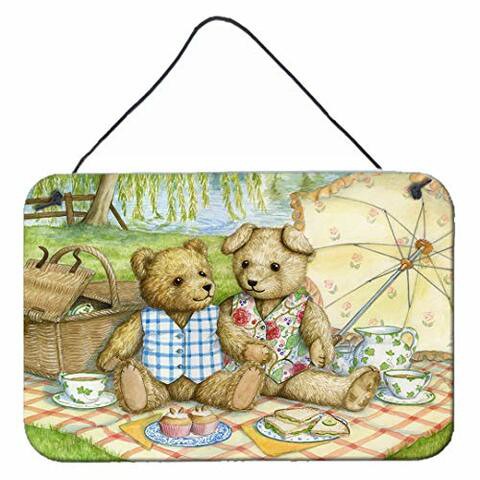 Caroline&#39;s Treasures Cdco0308Ds812 Summertime Teddy Bears Picnic Wall Or Door Hanging Prints, 8X12, Multicolor