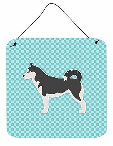 Caroline&#39;s Treasures Bb3780Ds66 Siberian Husky Checkerboard Blue Wall Or Door Hanging Prints, 6X6, Multicolor