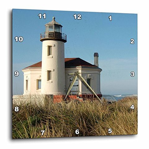 3Drose Dpp_93884_2 Oregon, Coquille River Lighthouse, Bullards Beach Sp-Us38 Lse0012-Lynn Seldon-Wall Clock, 13 By 13-Inch