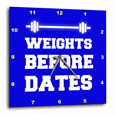 3Drose Weights Before Dates On Blue Background - Wall Clock, 15 By 15-Inch (Dpp_221919_3)