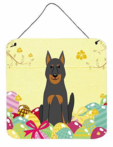 Caroline&#39;s Treasures Bb6080Ds66 Easter Eggs Beauce Shepherd Dog Wall Or Door Hanging Prints, 6X6, Multicolor