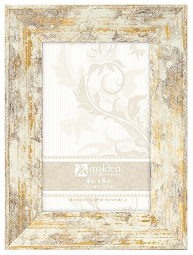 Malden International Designs Gilded Fallon Wash Picture Frame, 4X6, Gold