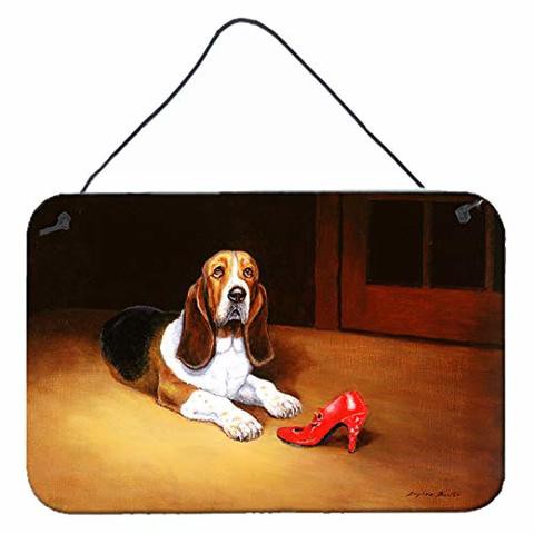 Caroline&#39;s Treasures Bdba0372Ds812 Basset And Shoe Wall Or Door Hanging Prints, 8X12, Multicolor