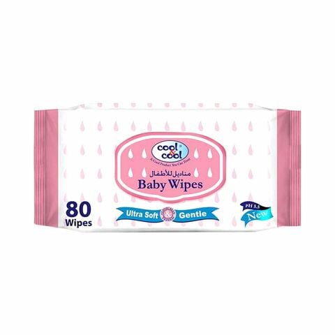 Cool & Cool Ultra Soft & Gentle Baby Wipes 80 Pieces