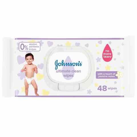 Johnson's Baby Wipes Ultimate Clean Pack of 48 Wipes