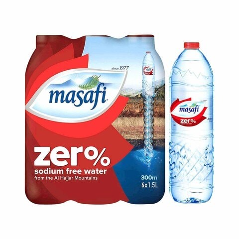 Masafi Sodium Free Water 1.5 Liter x Pack of 6