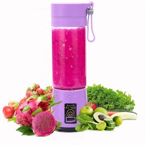 Generic Portable Fruit Blender 6 Blades Juicing Cup 230ml Electric Fruit Juicer Maker USB Rechargeable