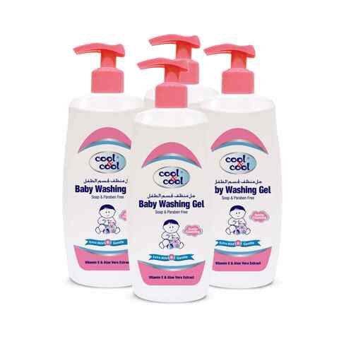 Cool &amp; Cool Baby Washing Gel 500ml x4