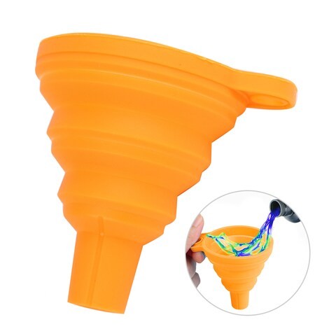 Generic 3D Printer Parts 3D Printer Parts Resin Molding Silicone Funnel Mini Foldable Back-Orange