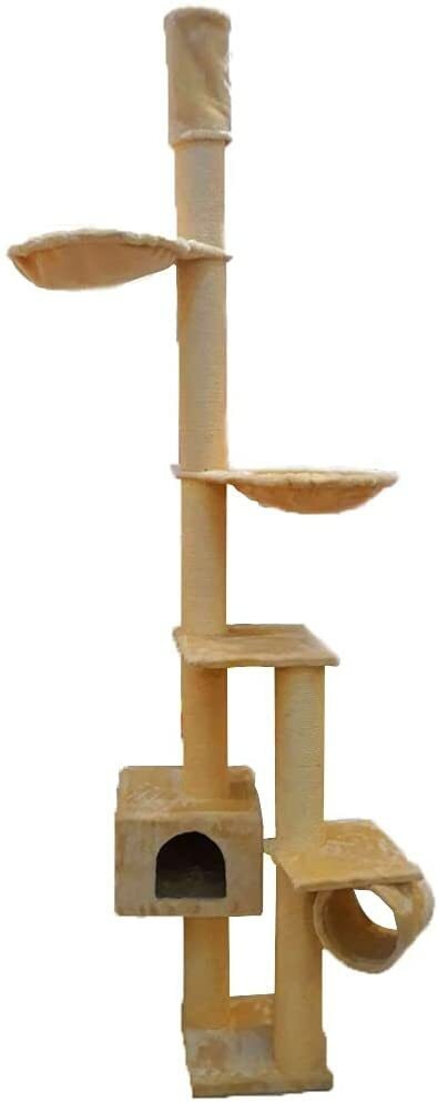 Petshopindragonmart Cat Tree Tower Furniture Scratcher Pet House Condo Multi Level 8887 Xxl 35 x 35 x 245Hcm