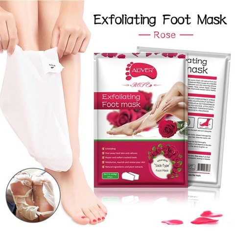 Pack Of 5 rose Exfoliating Foot Peel Mask