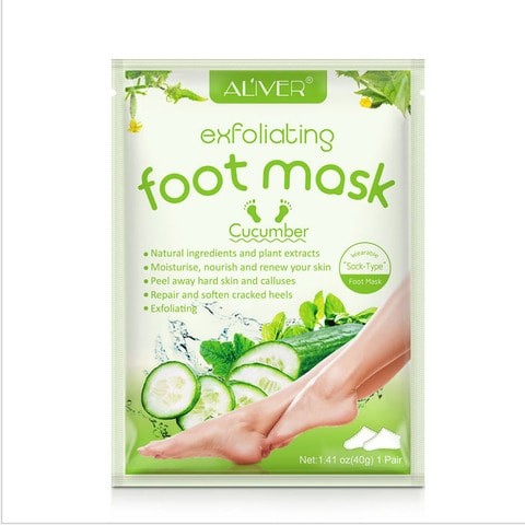 Pack Of 5 cucumber Exfoliating Foot Peel Mask