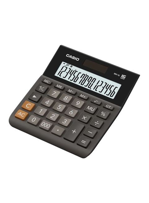 Casio 16-Digit Basic Calculator - Black/Grey