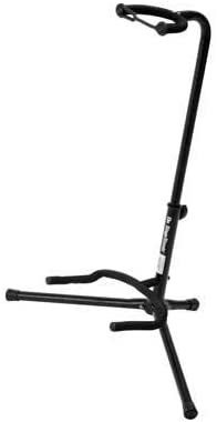 Mike Adjustable Guitar Stand Electric or Acoustic Guitar Stand (Single Stand, Black)